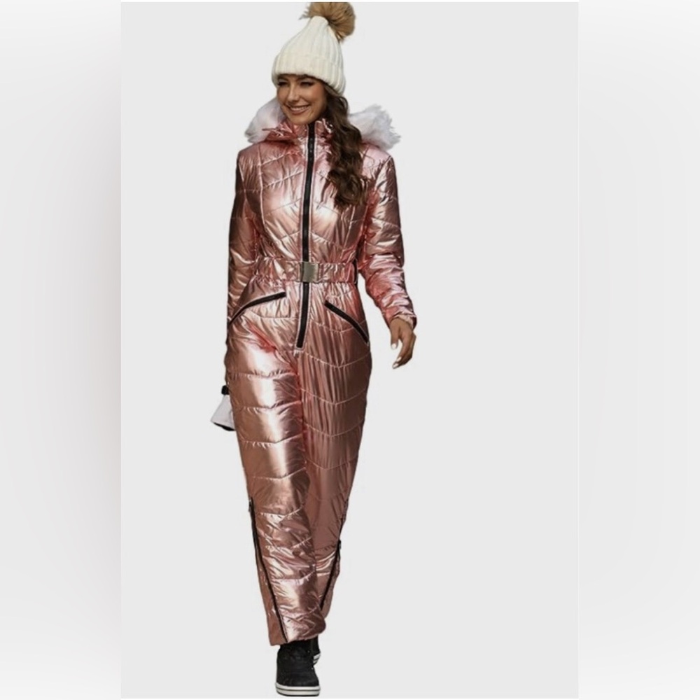 Women's Metallic Pink Ski & Snow Jacket